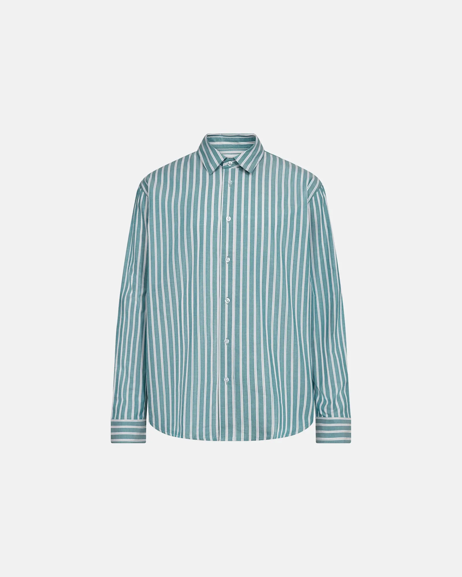 Shirt "Davis" | 100% Cotton | Green with stripes